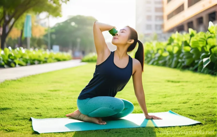 요도협착과 잦은 배뇨의 관계 - **Prompt:** A subtly uncomfortable Vietnamese man in his late 30s, dressed in business casual attire...