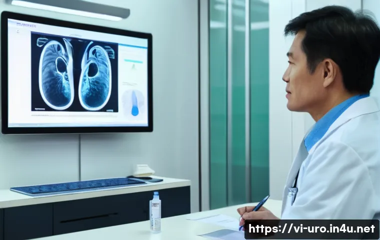 전립선암 조기 진단을 위한 PSA 검사 - A modern Vietnamese medical clinic scene showing a middle-aged Vietnamese man sitting calmly in a cl...