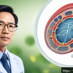 과민성 방광 치료를 위한 약물 비교 - A detailed medical illustration of the human urinary bladder showing the mechanism of anticholinergi...